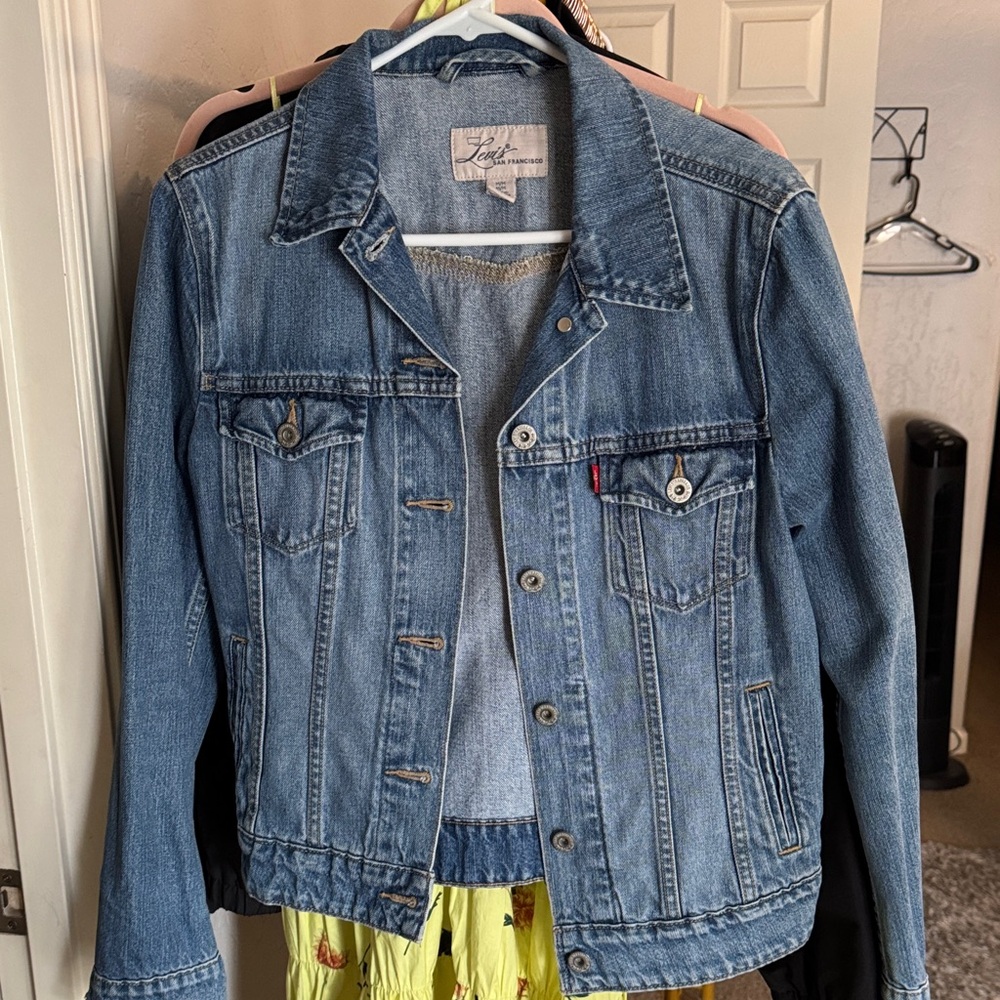 Classic Blue Denim Women's LEVIS Jean jacket - Picture 4 of 5